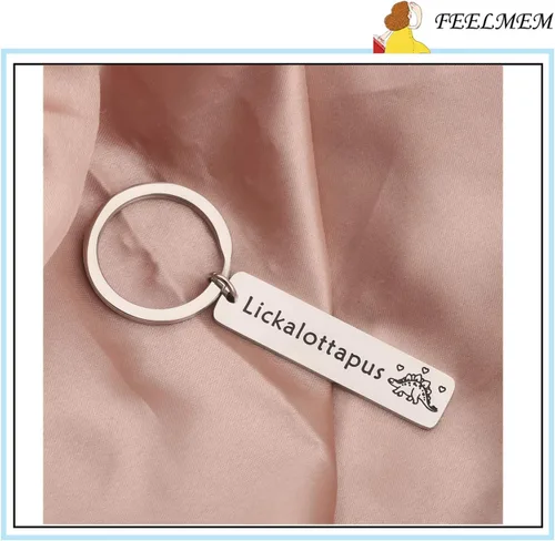 Vista 4 de Felmem - Llavero con diseño de Lickalottapus, regalo para lesbianas LGBT Gay Orgullo