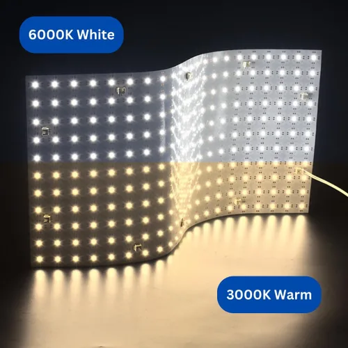 Vista 3 de Paquete de 4 hojas de retroiluminación LED suave de 28 W 3000 K color blanco cálido retroiluminada flexible cortable 19 x 9.5 pulgadas para encimera