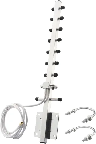 Vista 14 de Yagi Antena WiFi 2.4GHz 25dBi RP-SMA Conector Antena Direccional Yagi de alta ganancia con cable de 1,5 M de largo alcance para router