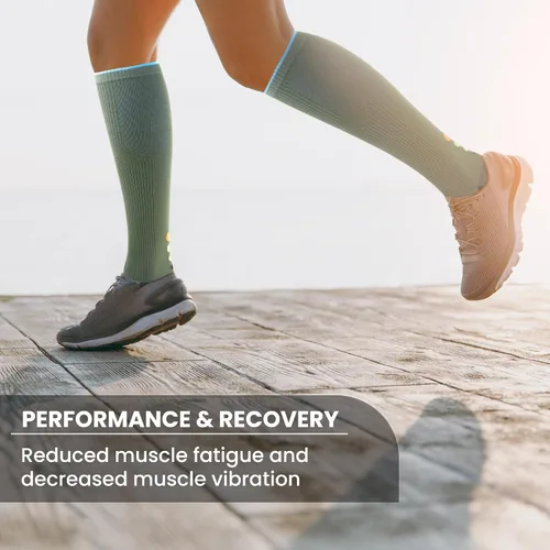 Vista 25 de GoWith Compression Socks for Men & Women, Cushioned 20-30 mmHg Graduated Compression Running Socks, Athletic Knee High Socks