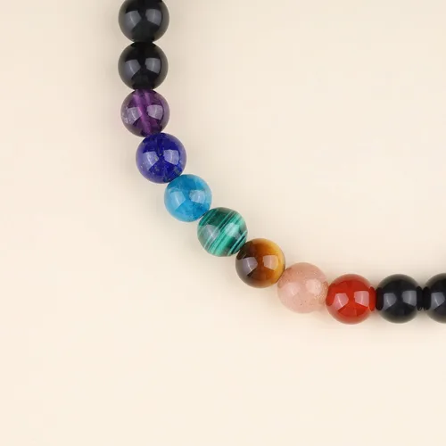 Vista 5 de COAI - Pulsera para mujer con piedras semipreciosas, 7 chakras