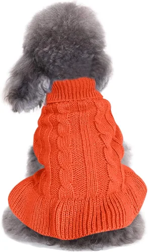 Vista 27 de CHBORCHICEN Suéteres de punto para perros pequeños, sudadera cálida para mascotas gatos, ropa de invierno, suéter de gatito y cachorro