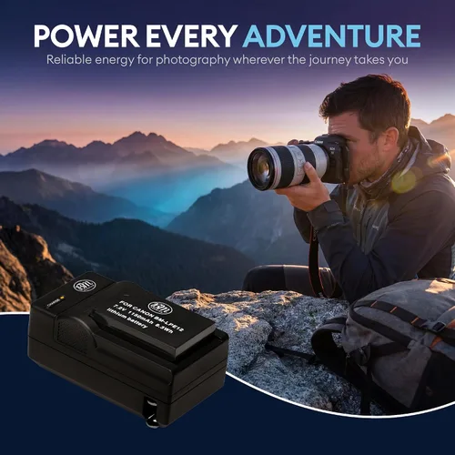 Vista 9 de BM Premium Kit de batería y cargador LP-E12 para cámaras Canon EOS-M, EOS M2, EOS M10, EOS M50, EOS M50 Mark II, EOS M100, EOS M200, SX70 HS, Rebel
