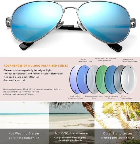 Vista 4 de Lentes de sol polarizados de aviador pequeños para adultos, cara pequeña, mujeres, hombres, jóvenes, adolescentes y niños y niñas de 6 a 18 años