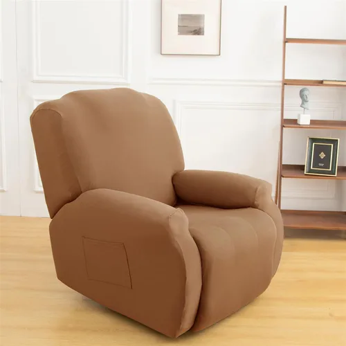 Vista 20 de LazyBoy - Funda para sillón reclinable, color liso, 4 piezas, fundas protectoras de muebles para sillón reclinable con bolsillo, funda para sofá