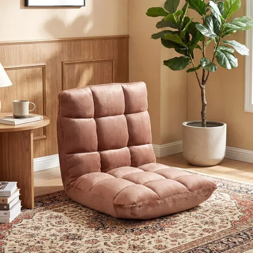 Vista 14 de Silla de piso de espuma viscoelástica con soporte de respaldo Negro