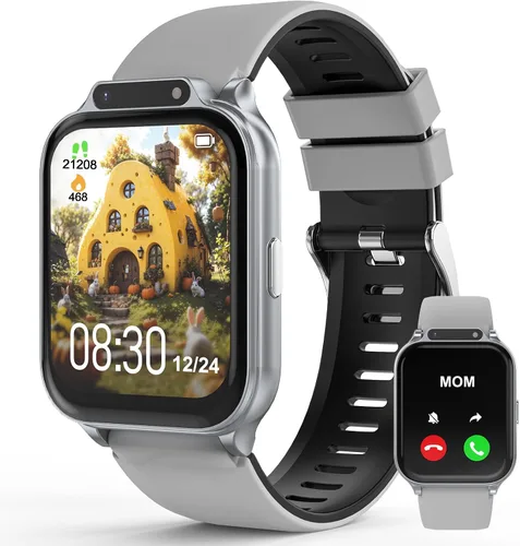 Vista 10 de Reloj inteligente para niños de 1.85 pulgadas con rastreador de fitness, monitor de sueño, más de 22/100 modos deportivos, esfera de bricolaje, IP68