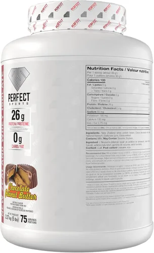Vista 2 de PERFECT SPORTS Diesel 100% Proteína aislada de suero de Nueva Zelanda Endulzada con Stevia, sin ingredientes artificiales, Keto 0 g