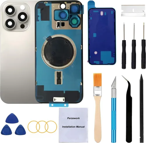 Vista 15 de Reemplazo de cristal trasero OEM para iPhone Xs de 5.8 pulgadas con kit de herramientas de reparación y adhesivo preinstalado (Oro)