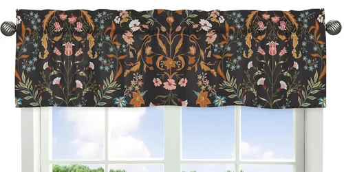 Vista 10 de Sweet Jojo Designs Cenefa de ventana de jardín floral bohemio para niña de flores, tratamiento de cortina para habitación de bebé, habitación