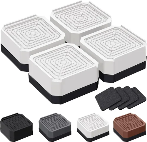 Vista 22 de ANNKUT Elevadores de cama y elevadores de muebles, bloques de elevación ajustables resistentes para sofás, escritorios y sillas, elevan 1.5