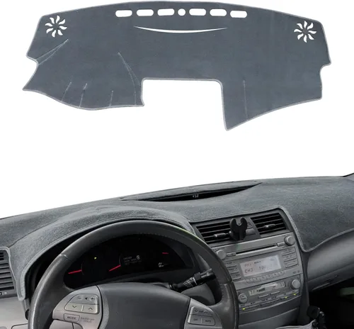 Vista 10 de POSAID Funda para salpicadero de Toyota Camry 2011, 2010, 2009, 2008, 2007, ajuste personalizado, para Toyota Camry 2011-2007, color negro 07-11