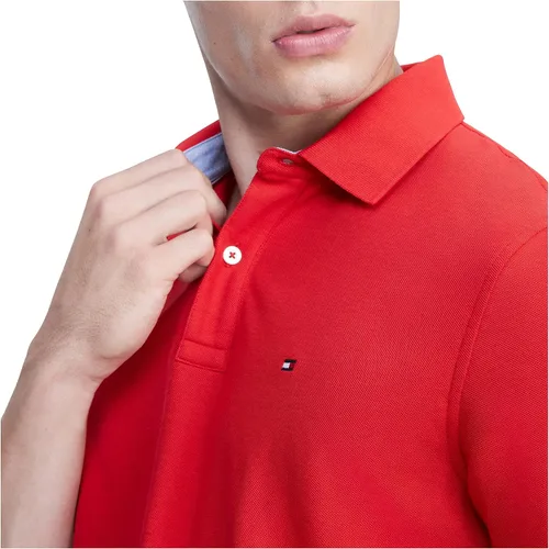 Vista 3 de Tommy Hilfiger Men's Short Sleeve Moisture Wicking Stretch Polo Shirt with Quick Dry + UV Protection