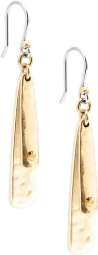 Vista 2 de lucky brand Pendientes de doble capa de dos tonos, Metal