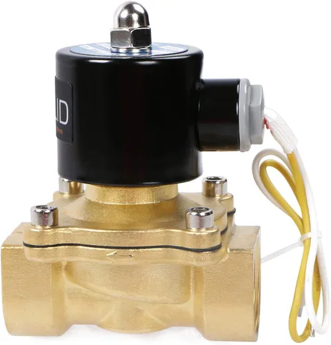 Vista 4 de U.S. Solid 1" válvula electromagnética eléctrica de latón 110V CA normalmente cerrada aire no potable aceite de agua diesel