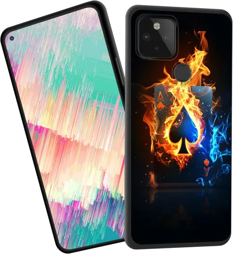 Vista 9 de Funda delgada para Google Pixel 4 XL, funda delgada de silicona de TPU suave a prueba de golpes para Google Pixel 4 XL, gato negro luna estrellada