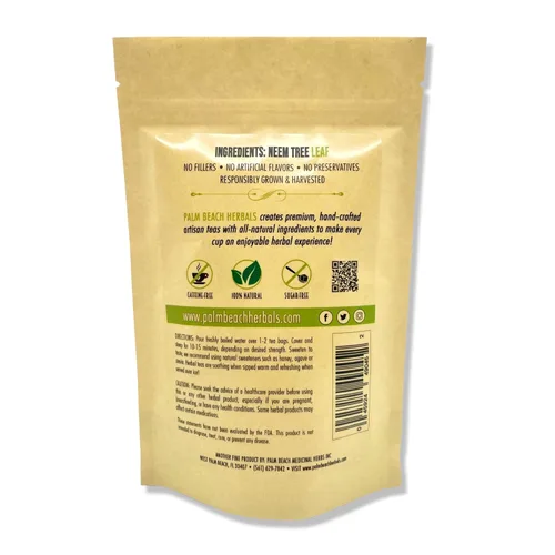 Vista 2 de Té de hojas de neem - Serie de té de hierbas puro de Palm Beach Herbals (30 bolsas de té) 100% natural