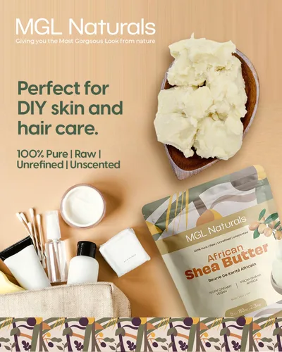 Vista 5 de MGL Naturals Manteca de Karité Africana Cruda Color Marfil 5 lb, 100% Pura y Sin Refinar. Nutre e hidrata la piel y el cabello. Úsala sola