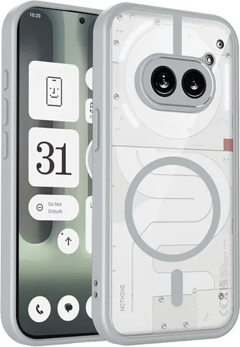 Vista 427 de Funda magnética transparente compatible con Xiaomi 17T, color negro 2 en 1 PC + TPU cubierta de teléfono a prueba de golpes, carcasa protectora
