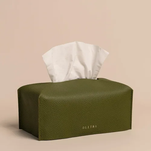 Vista 11 de OLETHA Funda para Caja de Pañuelos Rectangular Estética, Portador de Pañuelos de Caja Plana Mediana Rectangular, Negro
