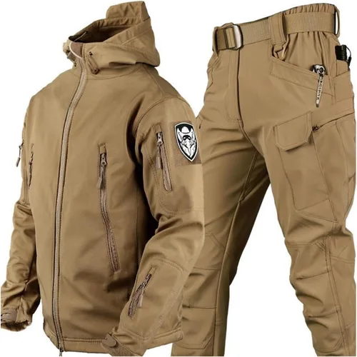 Vista 10 de Conjunto de traje de esquí de dos piezas para hombre, impermeable, resistente al viento, con capucha, abrigo de nieve, 2 piezas, trajes de nieve