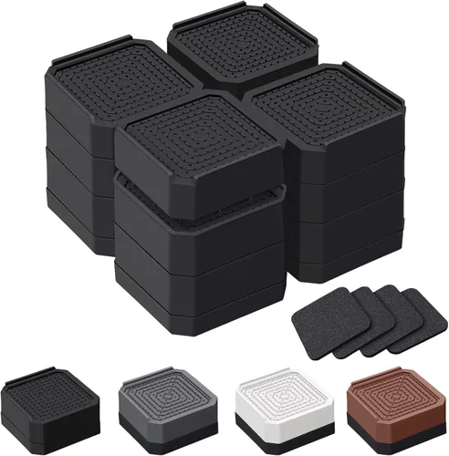 Vista 23 de ANNKUT Elevadores de cama y elevadores de muebles, bloques de elevación ajustables resistentes para sofás, escritorios y sillas, elevan 1.5