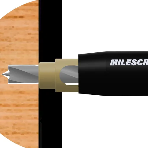 Vista 2 de Milescraft 2312 5mm ShelfPinBit - Para perforar agujeros de clavija de estante