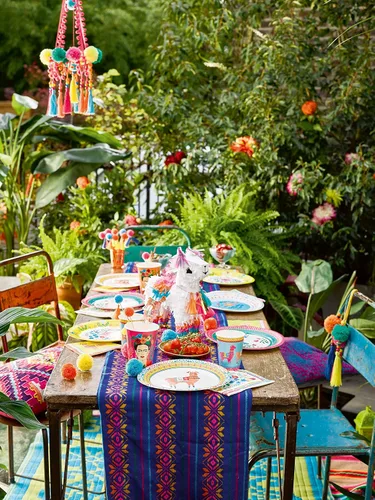 Vista 3 de Talking Tables Boho-CNAPKIN Frida Kahlo Servilletas Paquete de 20, papel, rosa