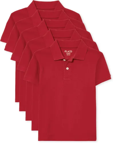 Vista 15 de The Children's Place - Camisa polo de manga corta para bebés y niños pequeños Negro/Blanco 2