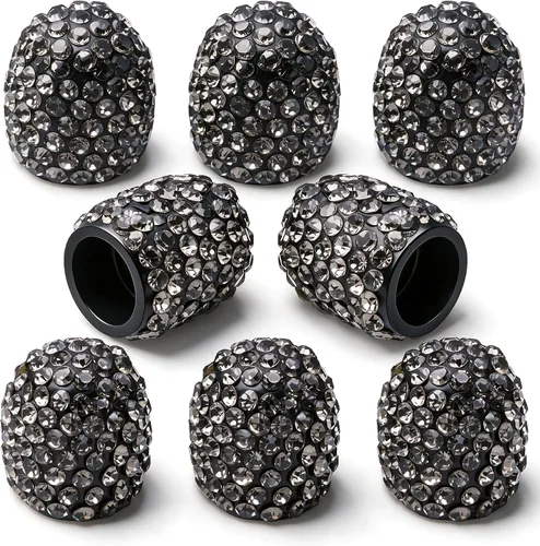 Vista 31 de 4 tapas de válvula de vástago de neumático de diamantes de cristal brillante, a prueba de polvo, tapas universales para válvulas de neumáticos