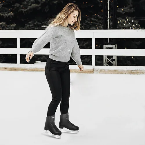 Vista 7 de Ice Skates for Women, Adult Figure Skates for Men, Figure Skating Shoes with Velvety Lining for Indoor& Outdoor Rink,Ice Skates Size 5 6 7 8 9 10 11