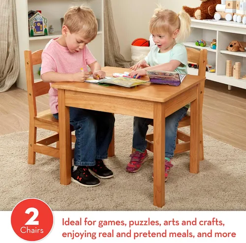Vista 2 de Mesa y sillas de madera Melissa & Doug, talla única , Natural