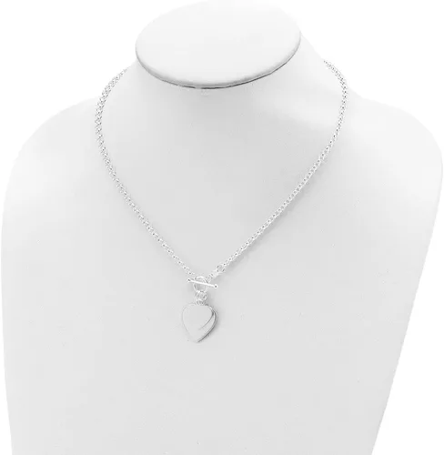 Vista 4 de Diamond2Deal Collar de plata de ley grabable con doble corazón, Plata esterlina, No es una piedra preciosa