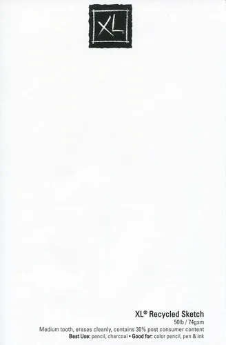 Vista 4 de Canson Cuaderno de bocetos de la serie XL, reciclado, bloc plegable, 9 x 12 pulgadas, 100 hojas (50 libras/2.61 oz), papel de artista para adultos