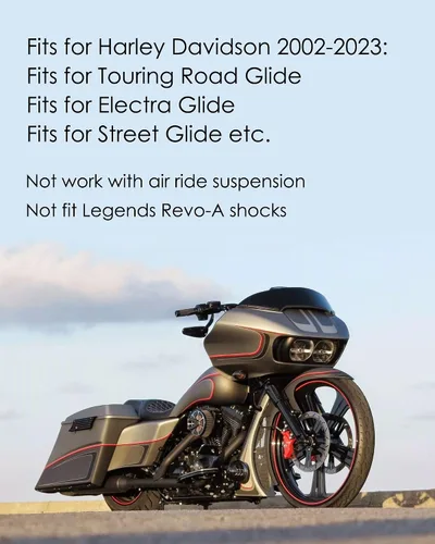 Vista 4 de Kit de bloques de bajada de 2 pulgadas para Harley Davidson Touring Road Street Electra Glide 2002-2023, bloques de bajada de golpe trasero