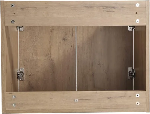 Vista 4 de HomVent Tocador de baño montado en la pared con fregadero de cerámica, tocador flotante de diseño moderno con fregadero, juego combinado
