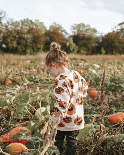 Vista 129 de Sudadera de calabaza para bebé, niña, niño, Halloween, sudadera de gran tamaño, mameluco de burbujas, suéter