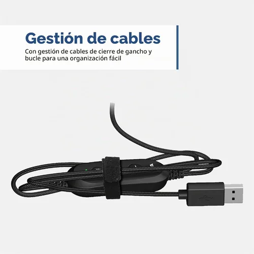 Vista 7 de Cyber Acoustics AC-6012 USB-A Auriculares estéreo con micrófono flexible