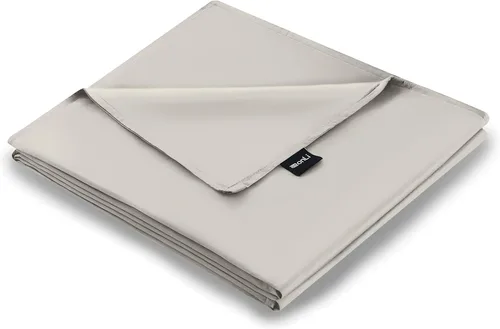 Vista 8 de ZonLi Funda de manta refrescante con peso, certificado Oeko-tex, 100% fibra de bambú natural pura, (gris, 48 x 72 pulgadas), funda de edredón