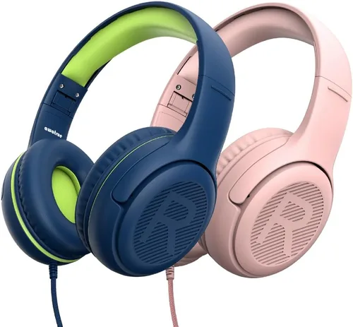 Vista 13 de awatrue AT2 2 auriculares para niños para viajes escolares, volumen seguro Paquete de 2 piezas