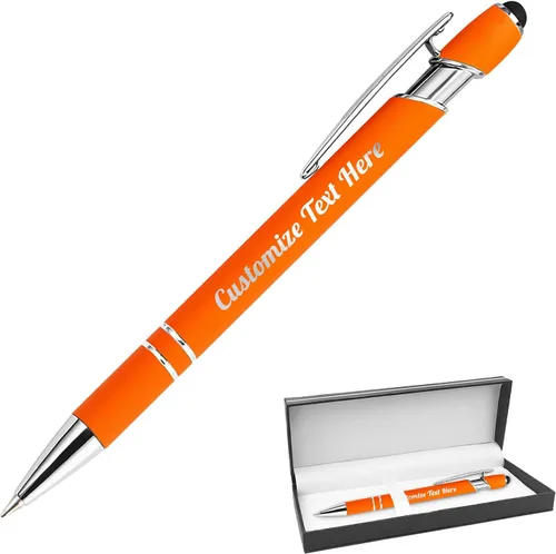 Vista 61 de Hasta 500 bolígrafos personalizados a granel con logotipo de mensaje de nombre comercial, bolígrafos grabados personalizados con lápiz óptico