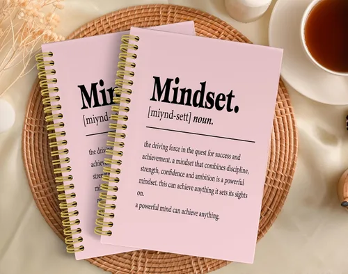 Vista 3 de Knibeo Mindset Cuadernos de Diario Inspiracionales - Cuadernos para la escuela, cuaderno inspirador encuadernado en espiral de 5.5 x 8.3 pulgadas