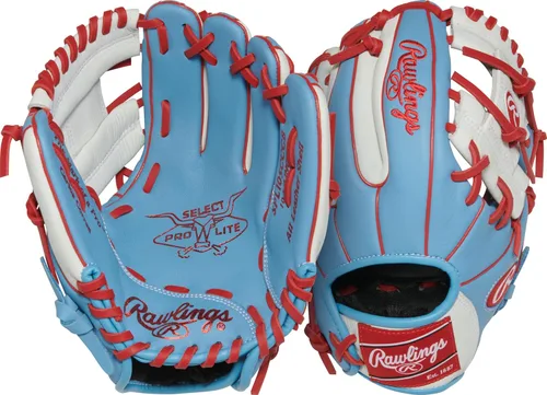 Vista 8 de Rawlings Guante de béisbol juvenil Select PRO LITE Modelos Pro Player Tamaños 10.5 a 12.25 pulgadas Múltiples estilos