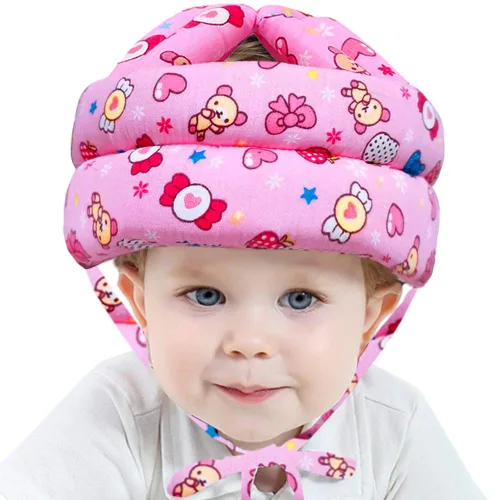 Vista 8 de IULONEE Casco ajustable para bebé, para bebé, para correr, caminar, gatear, casco para niños (caramelo rosa)