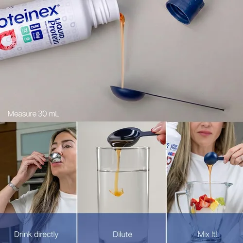 Vista 3 de Proteinex Core Liquid Collagen Peptidos, 0.71 oz de proteína por porción, recomendado por médicos, apoya la recuperación y la curación de heridas