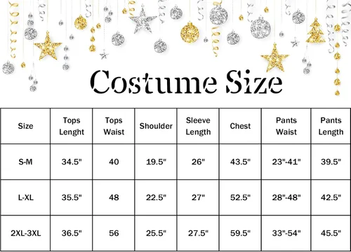 Vista 6 de Christmas Green Big Monster Costume -8pcs Furry Santa Costume Suit Furry Outfit Adult Men and Women