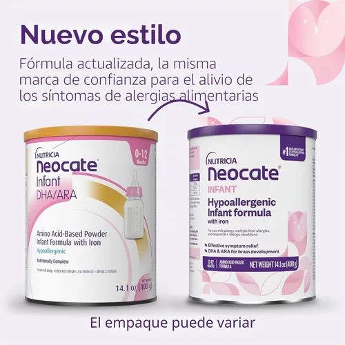 Vista 3 de Neocate Infant con DHA y ARA, 14,1 oz/400 g (1 puede), 14.1 Count