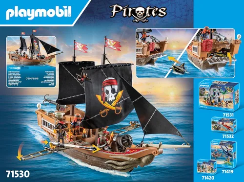 Vista 8 de Playmobil Piratas: Gran Barco Pirata
