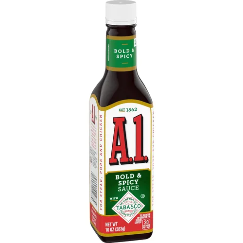Vista 4 de Salsa A1 Bold & Spicy con salsa Tabasco 10 oz - (Paquete de 2)