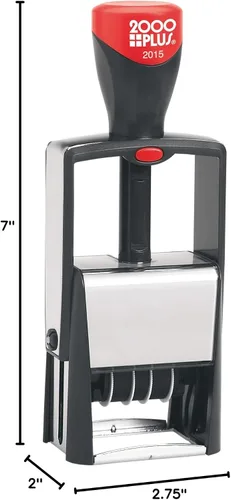 Vista 5 de Cosco 2000 Plus - Sello de fecha autoentintado resistente, impresión de 5/8 pulgadas x 1-1/4 pulgadas, tinta negra (011200)